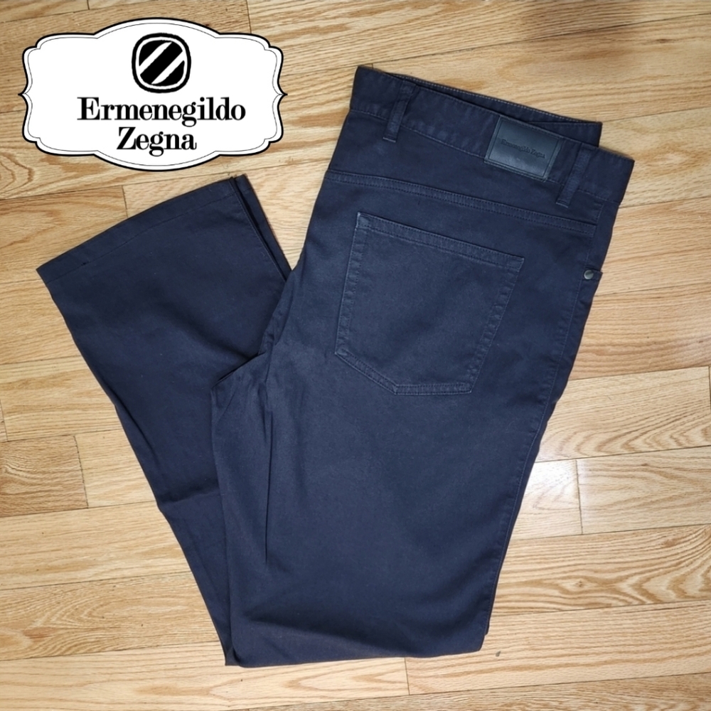 Ermenegildo Zegna Pants Dark Blue Straight Size 40